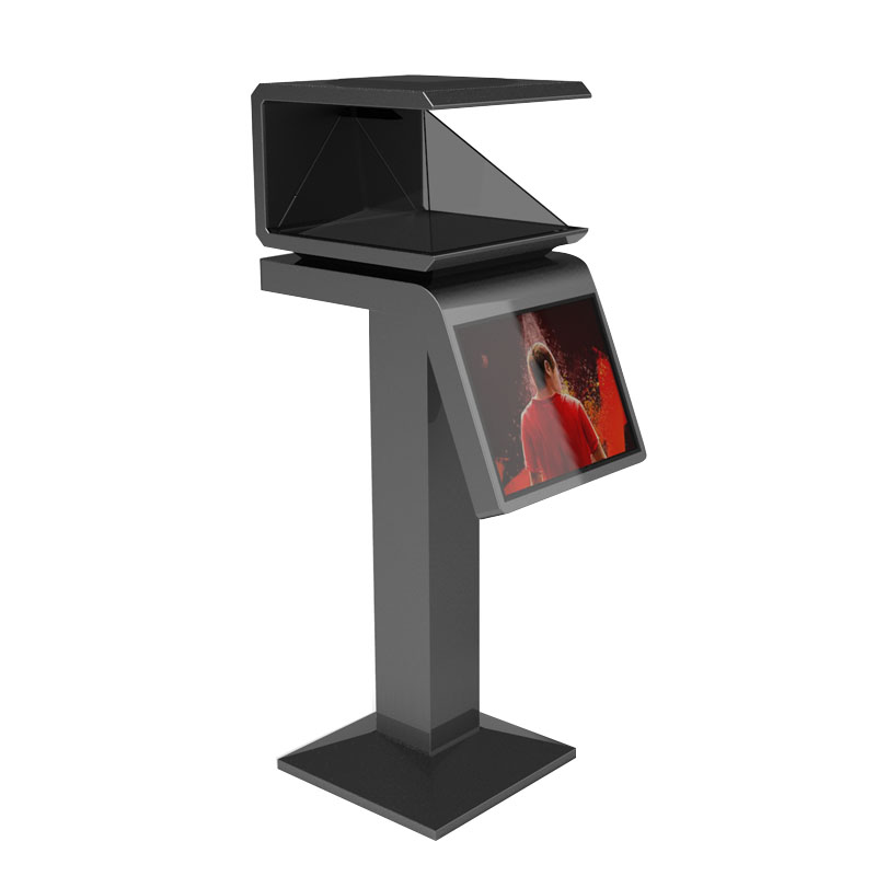 270 degree landing interactive holographic cabinet advertising machine